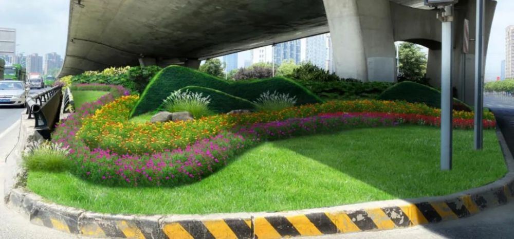 改造后效果图 有效提高道路绿化景观水平和完善市政设施 切实改善居住
