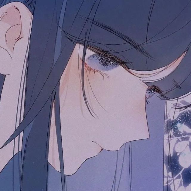 淡粉色淡蓝色动漫闺密头像