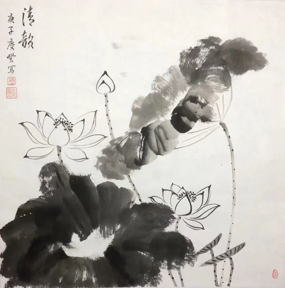 风情意自足横斜不可加著名画家张国锋作品欣赏