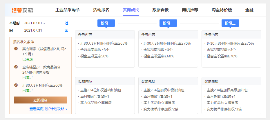 阿里巴巴实力商家成长计划