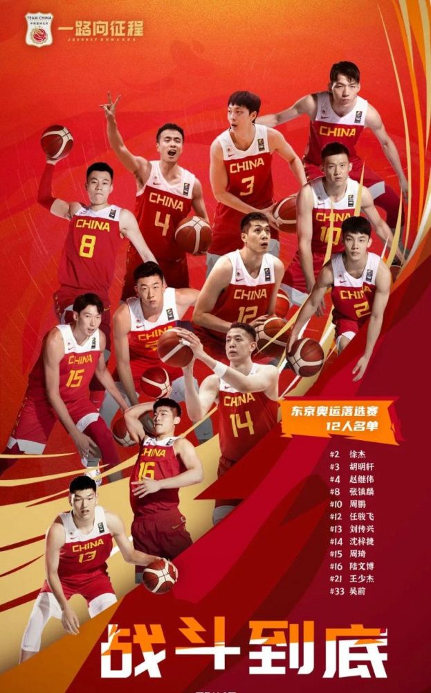 加油!中国男篮奥运落选赛12人名单确定,7月1日将对阵加拿大队
