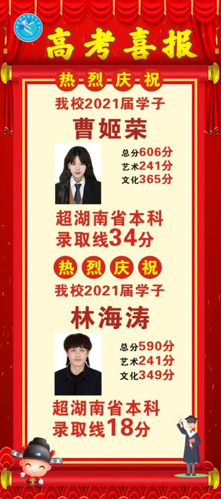 高考喜报|我校2021届学子高考总分超本科线107分!
