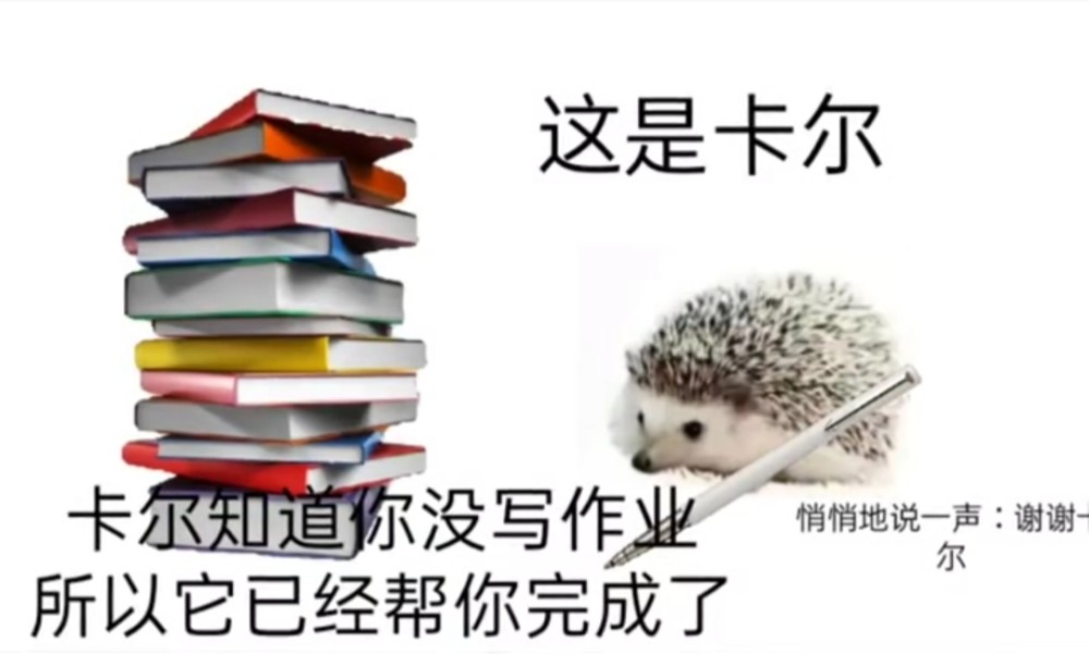 "小刺猬卡尔给你送来了一杯水"表情包