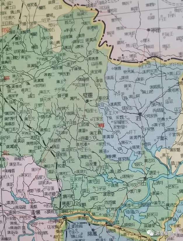 1951年宿县专区高清地图