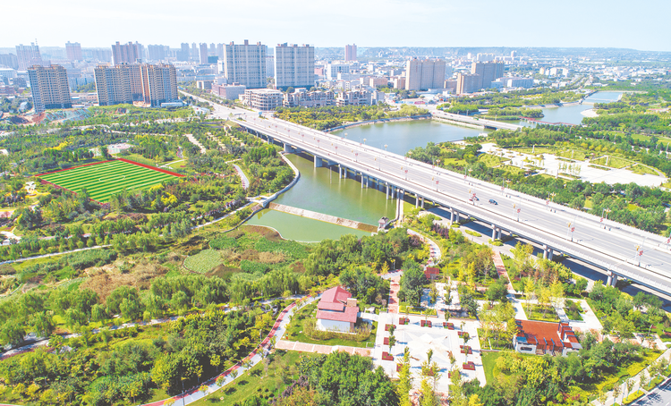 陕西富平:市民推窗见绿 村民开门见景