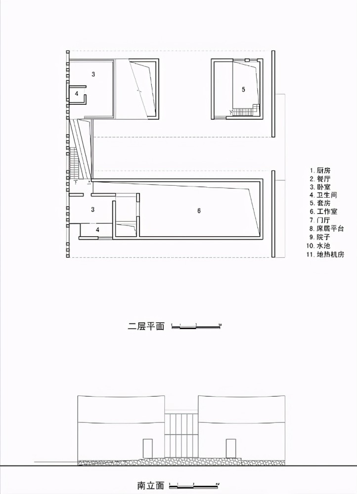 和谐自然的一派禅境,王澍设计的"三合宅"