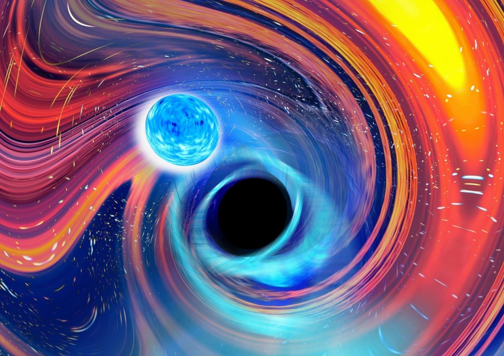 历史首次!科学家首次观测到黑洞吞噬中子星的场景