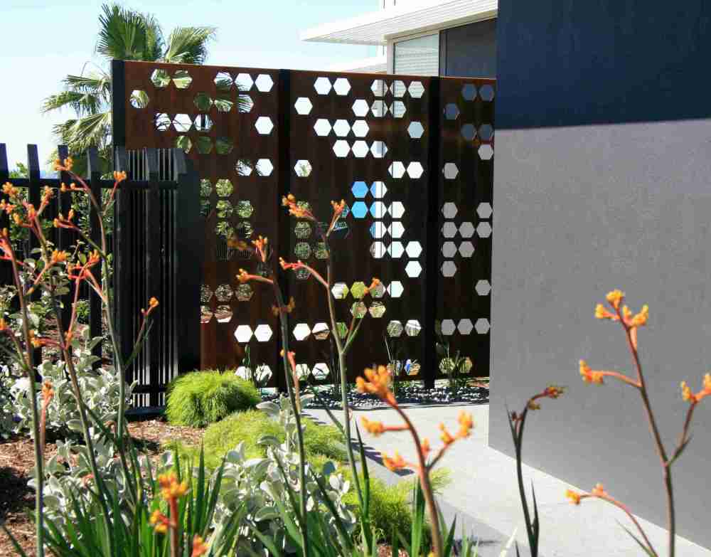庭院设计 i 耐候钢镂空景墙