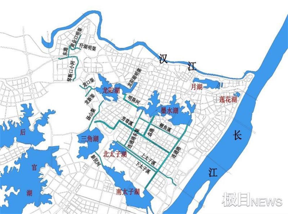 19条河渠纵横交错,水系丰富,将墨水湖,南太子湖,北太子湖等湖泊连接