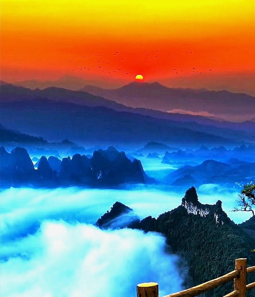 广西桂林,2021年,6月美丽的山水