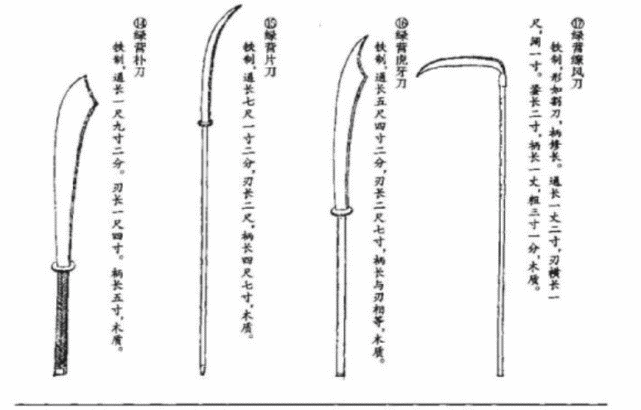 单手的雁翎刀,双手的日本武士刀,长柄的偃月刀,这三类