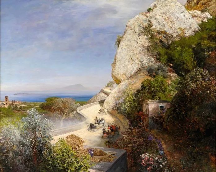 意大利著名画家奥斯瓦尔德·阿肯巴赫风景油画作品赏析