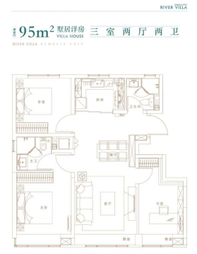 125㎡的户型也是做的四叶草户型,可以等有具体尺度数据,跟中建宸庐120