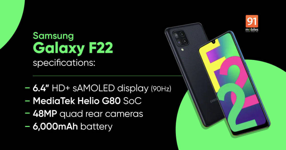 三星galaxy f22定于7月6日发布 内置6000mah大电池