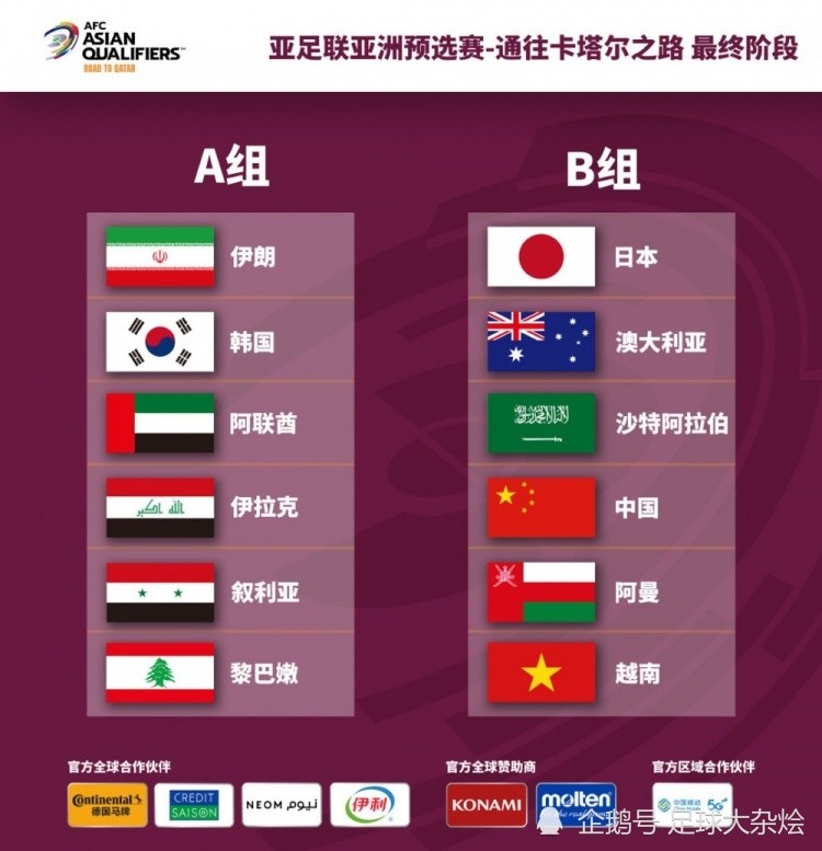 2022年世界杯小组分组情况，2022年世界杯小组分组情况表