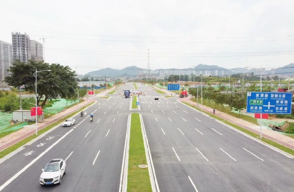 焕然一新增城这条道路全面完成建设