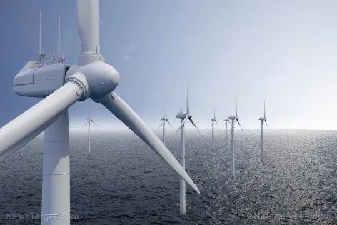 海上风电场  (图片来源:newstarget.com)