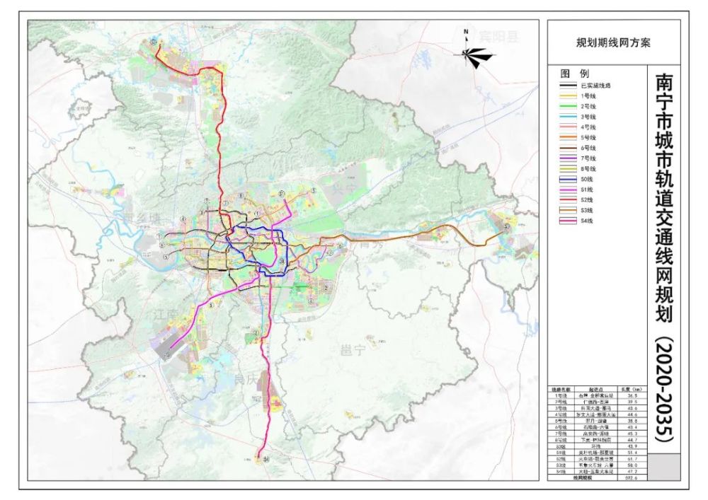 近日《南宁市城市轨道交通线网规划(2020-2035(以下简称《规划)