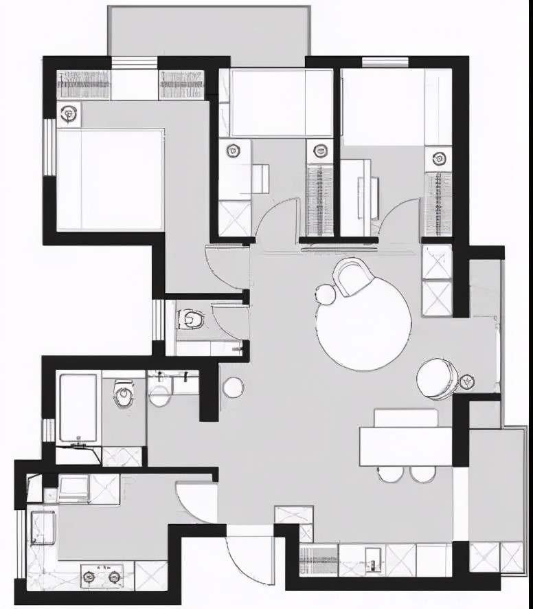 因忙于工作,需要姥爷同住来照料孩子,所以 居住需求是三代同堂