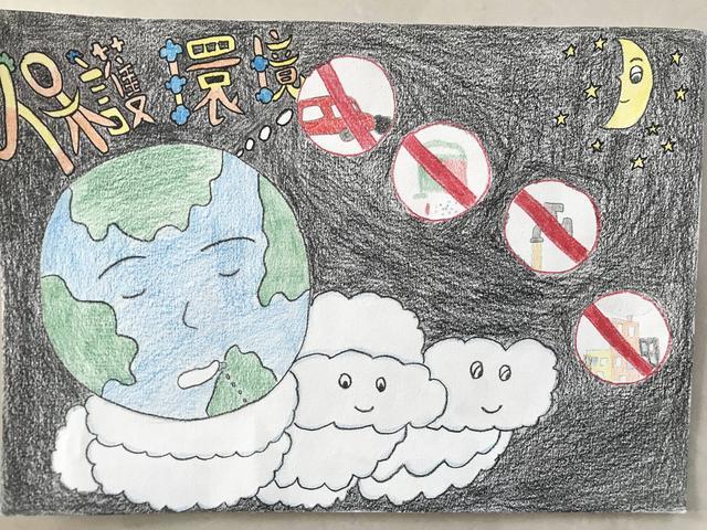 畅想碧水蓝天,儿童心中的环境保护是啥样?少儿环保公益绘画作品