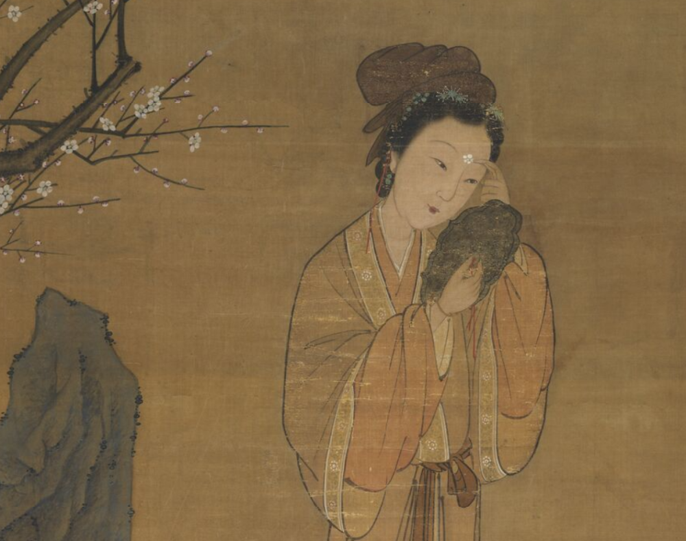 元 佚名《梅花仕女图》 台北故宫博物院藏