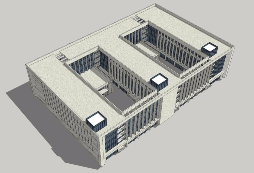 教学楼 多层办公建筑设计/su模型/现代