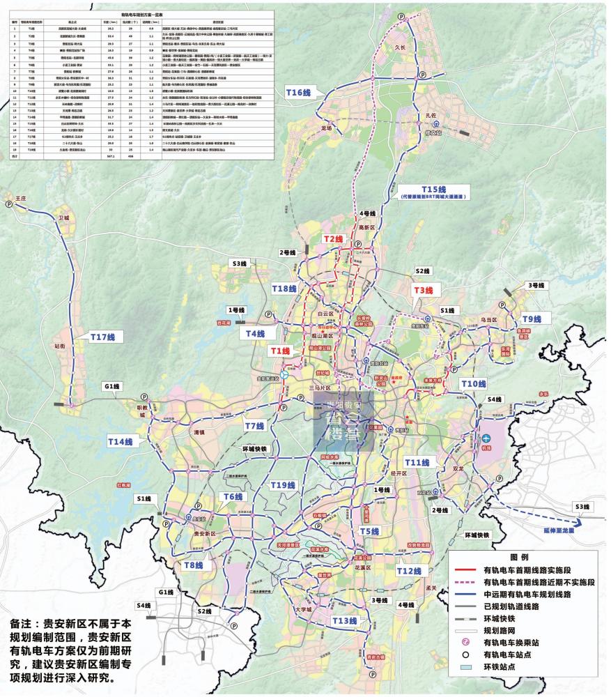 贵阳首条云巴线路落子!19条有轨电车线网图浮出