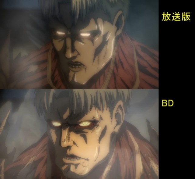 《进击的巨人》最终季bd修正,三笠表情得到改善,铠之巨人换脸_腾讯网