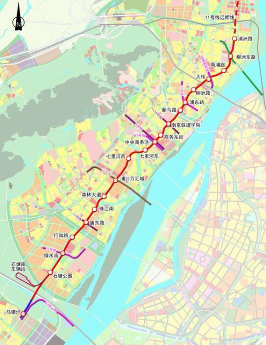 江苏拟建一条沿长江走向的地铁,初步设计已获批复,就在南京江北