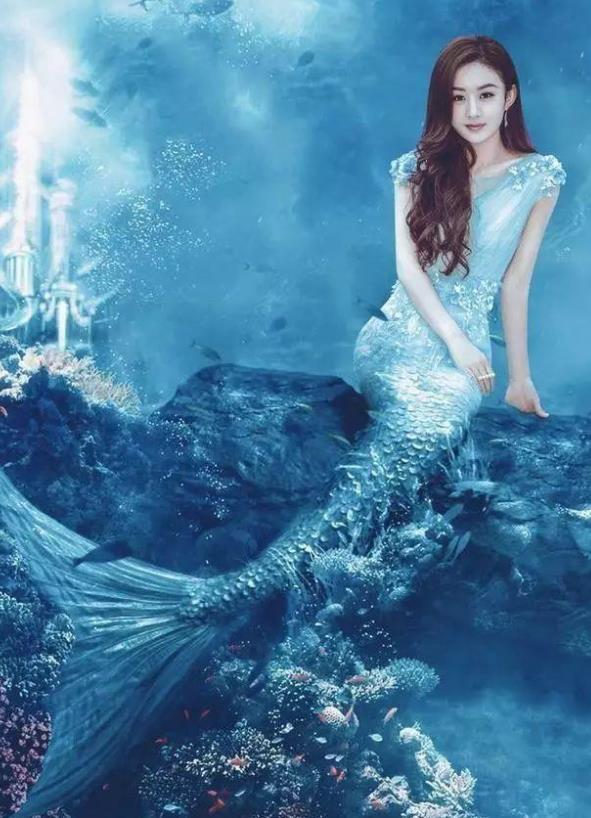 当女星变成美人鱼,程潇又美又仙,赵丽颖最逼真