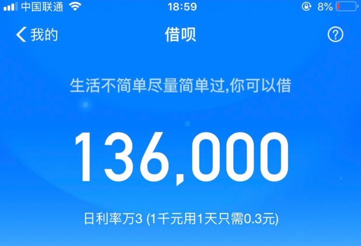6万借呗额度被关闭,网友:我们欠的钱还用