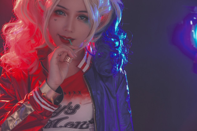 cosplay小丑女造型,小丑女cosplay 小丑女哈莉奎茵cosplay