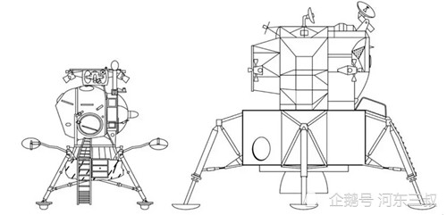 苏联lk登月舱和美国阿波罗lm登月舱线条
