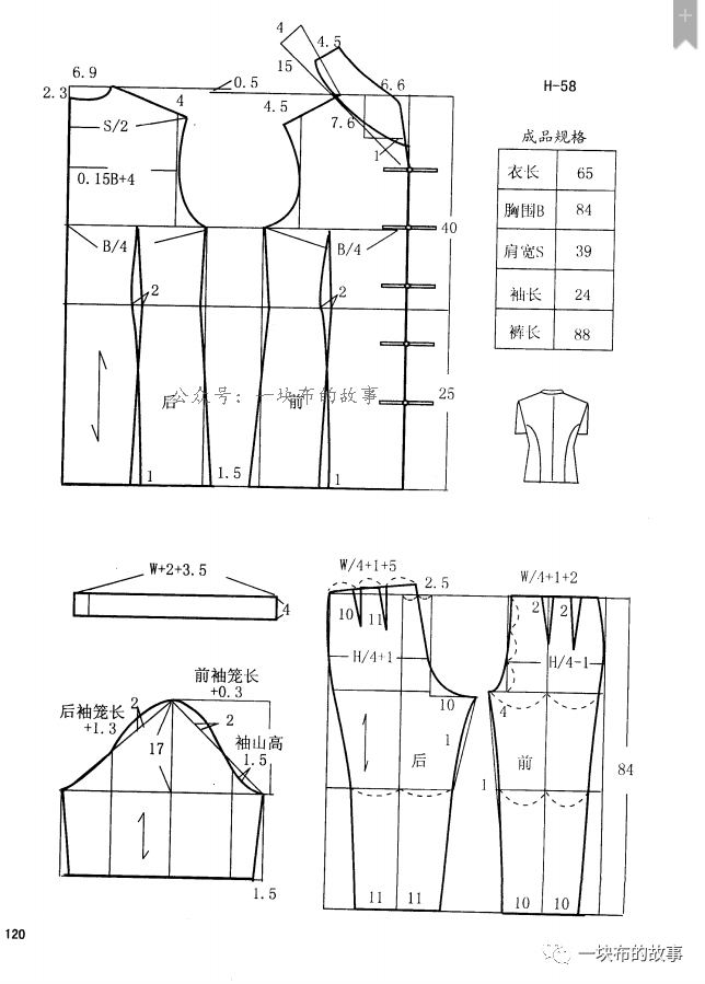 服装设计|35款中国唐装/旗袍裁剪图!