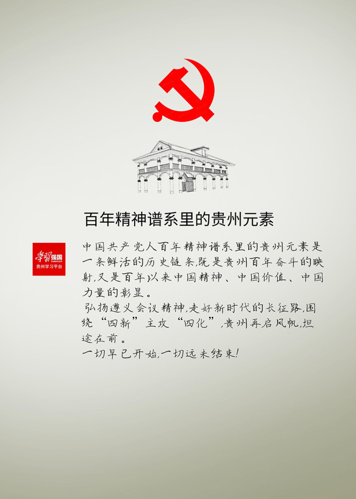 黔哨海报款百年精神谱系里的贵州元素