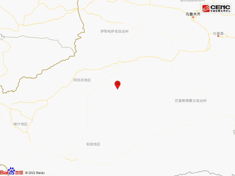 新疆阿克苏地区沙雅县发生3.1级地震