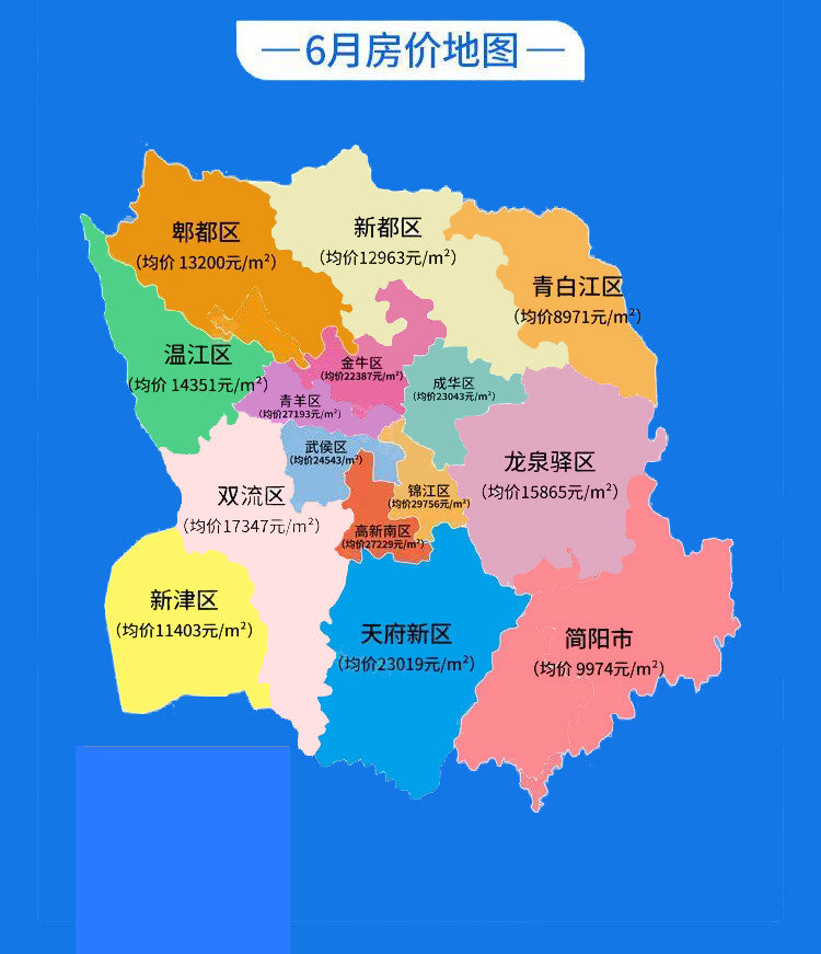 成都6月锦江区房价最高达29756元平米