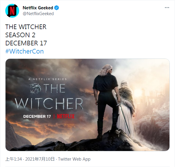 the witcher season 2 teaser trailer netflix(via)随着第二季