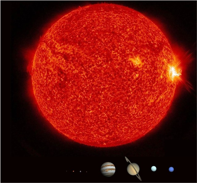 太阳和八大行星 太阳和八大行星的比例