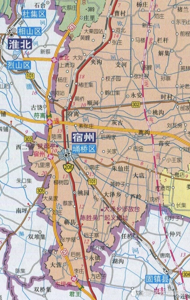 皖北名城宿州市的读音容易与苏州混淆,徐州人还习惯把宿州叫"南虚线"