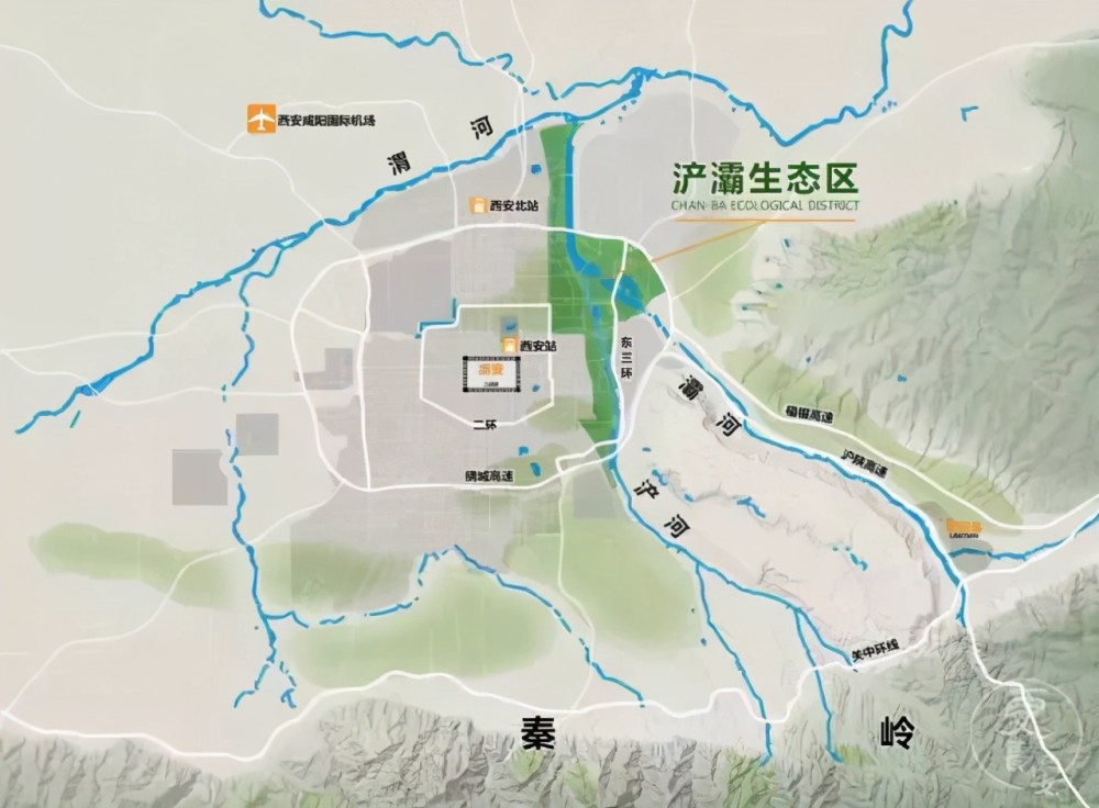 雁塔区,灞桥区和未央区,汇入灞河,浐河全长64公里,浐河全流域面积760