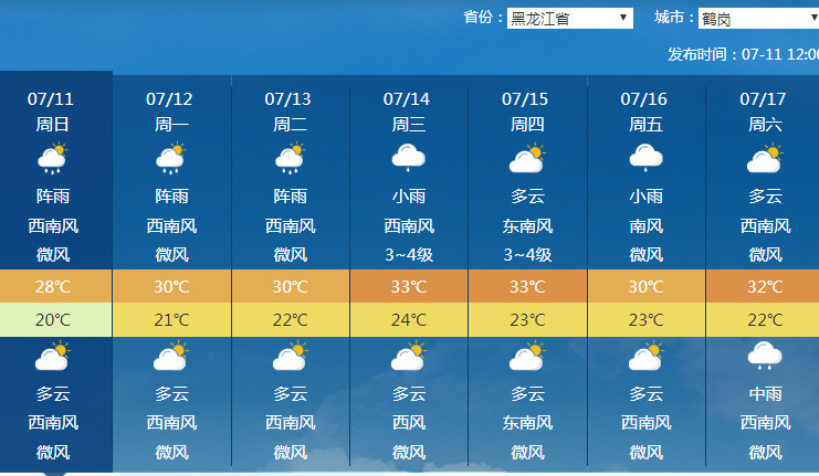 2021年7月11日11时发布的午间全省天气预报制作的省内主要高速公路