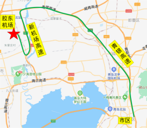 路线三(绕行青银高速:市区-青银高速-新机场高速-胶东国际机场.