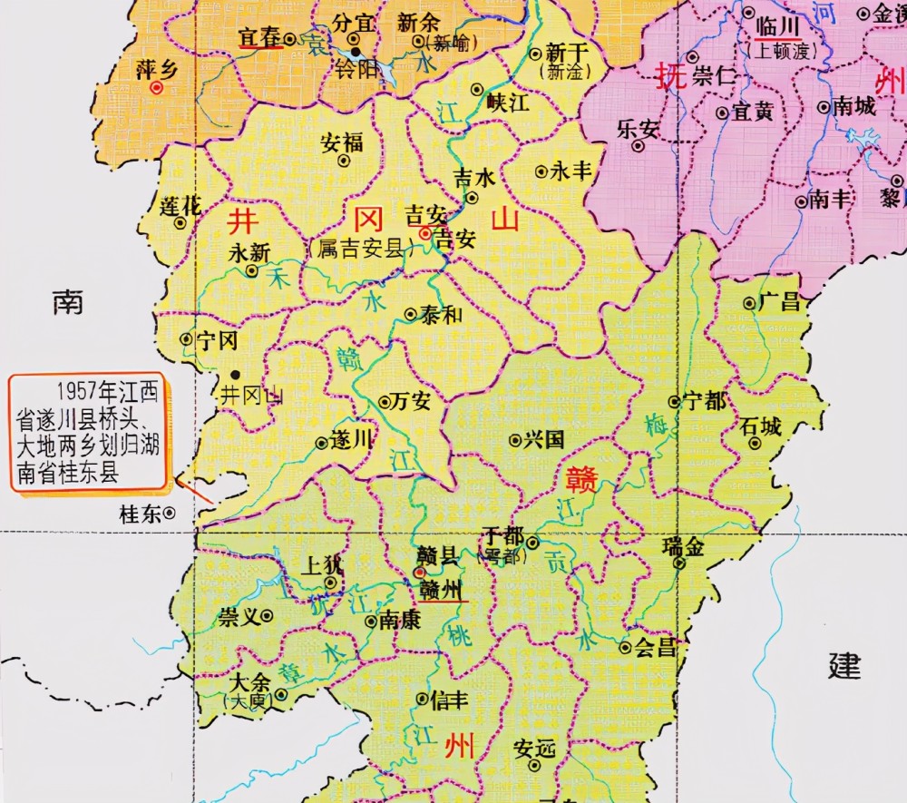 湖南与江西的区划调整,当年的12个乡镇,为何分给了江西省?