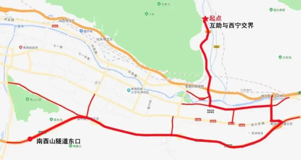 (第十九街至上新庄收费站) 拉脊山旅游公路 (国道227线至拉脊山顶)