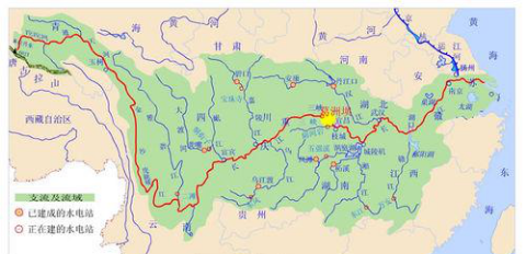 等11个省,区,市所属水系:长江水系长江17中国长江和黄河之间的大河