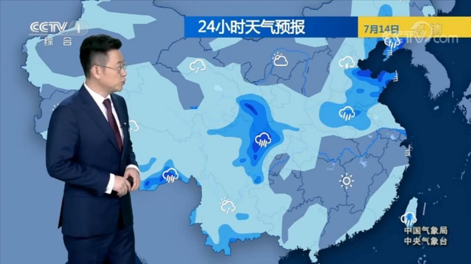 中央气象台7月14日天气预报新一轮降雨再度开启暴雨增多