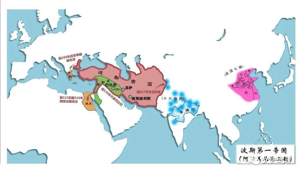 首先,第一幅地图是世界古文明的分布情况.