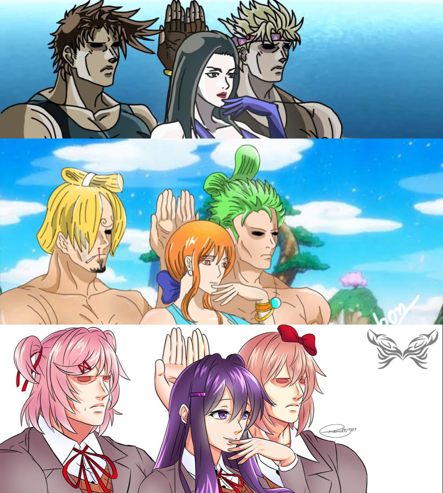 《终末的女武神》同人图:原神,jojo与fgo版本美神