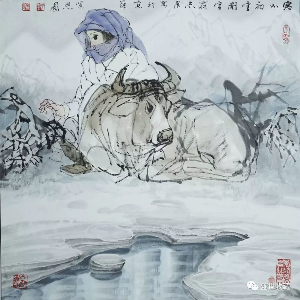 墨有韵白有光于志学冰雪人物画赏析